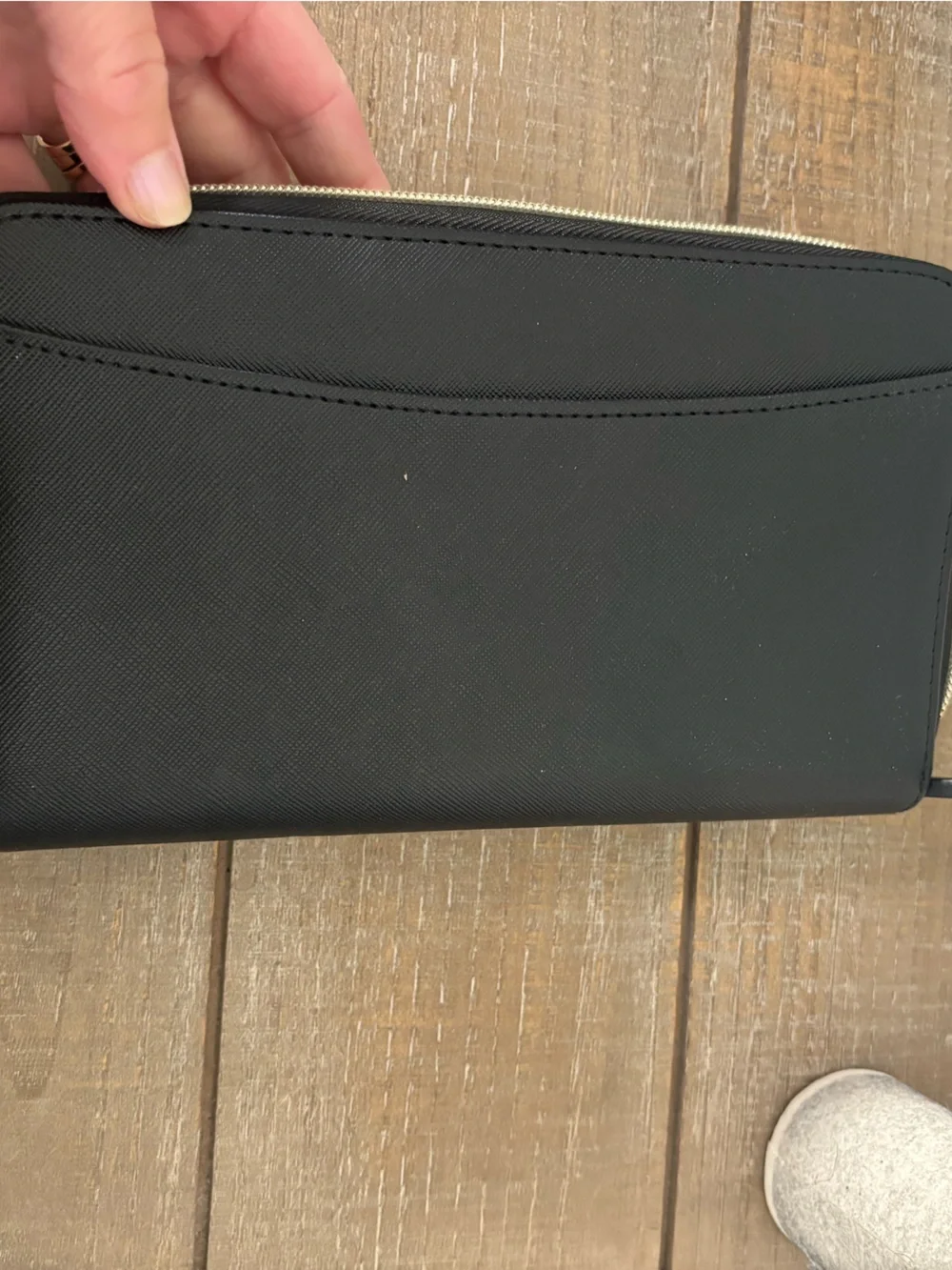 Black cash envelope budgeting Zip Wallet - Picture 1 of 6
